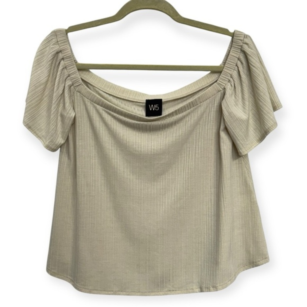 Anthropologie: W5 Women’s Cream Off-Shoulder Blouse Size M *2103